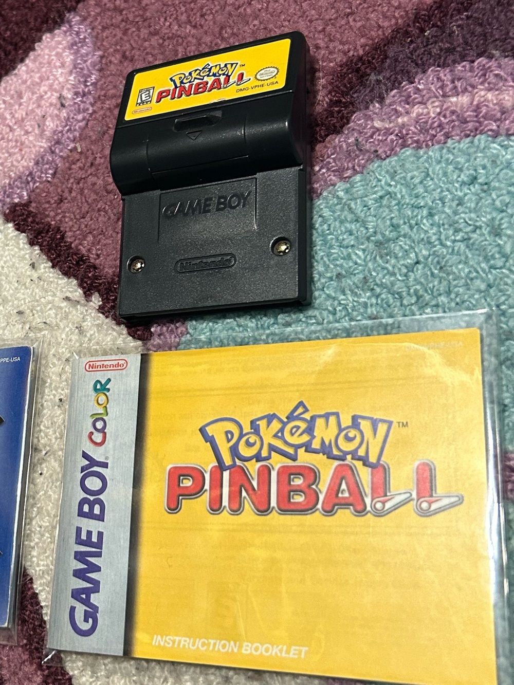 Nintendo Pokémon Pinball Game Boy Color Cartridge with Yellow Label
